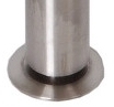 Tischbein-Höhenversteller aus Edelstahl, Durchmesser 80 mm.
